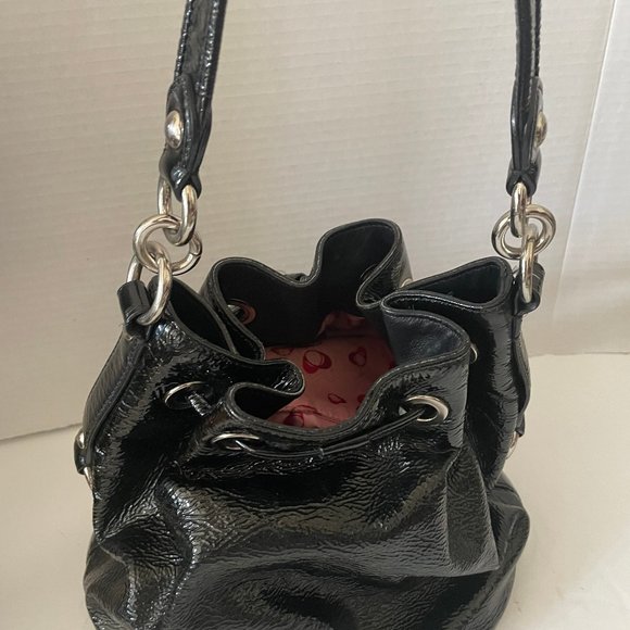 Coach black patent leather poppy mini bag - Picture 8 of 13